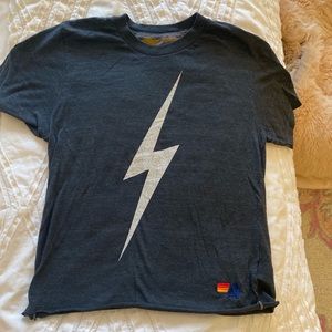 Aviator Nation Bolt Boyfriend Tee Charcoal Grey